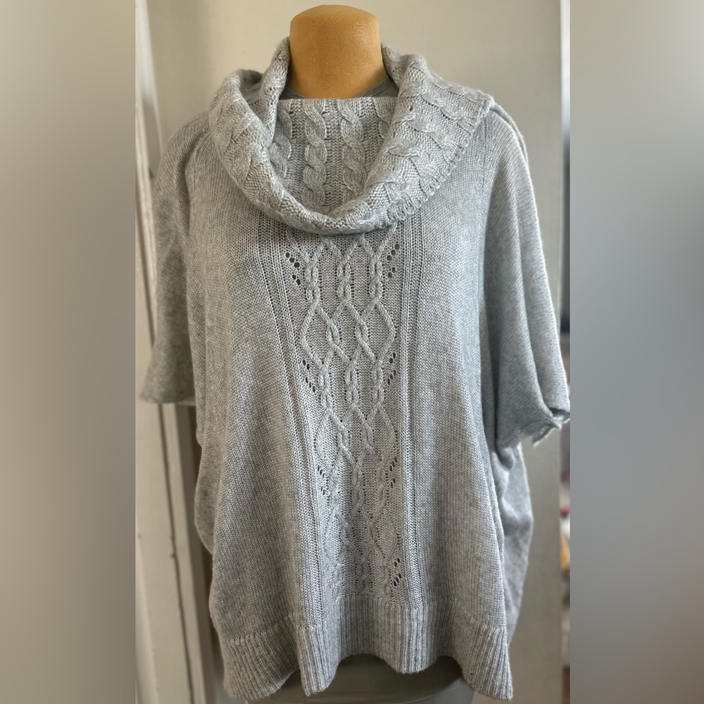 WHITE HOUSE BLACK MARKET Womens Size Large Gray Cowl Neck Sweater New w/o Tags